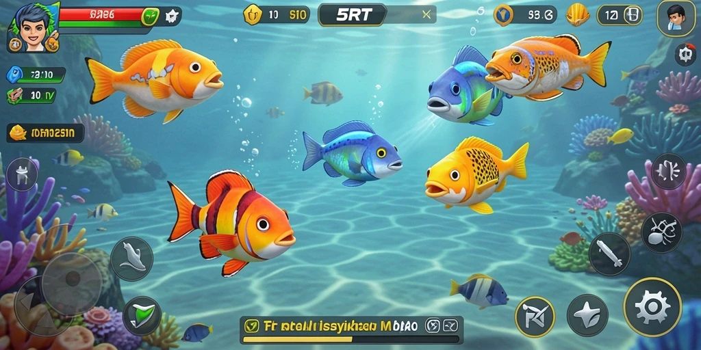 Tampilan gameplay 5RT yang penuh warna dan menantang.