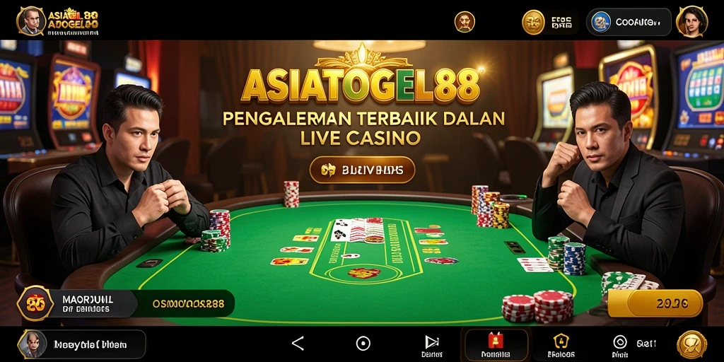 Gameplay mendebarkan di aplikasi Live Casino ASIATOGEL88.