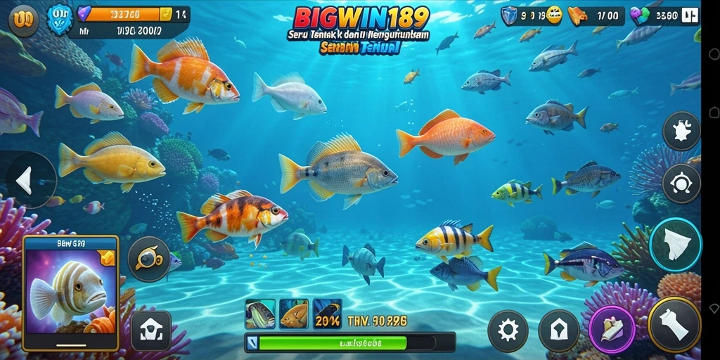 Tampilan gameplay menarik dari BIGWIN189 saat menembak ikan.