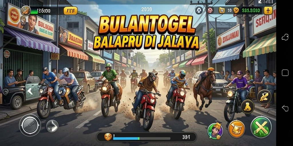 Tampilkan momen balapan seru dalam BULANTOGEL.