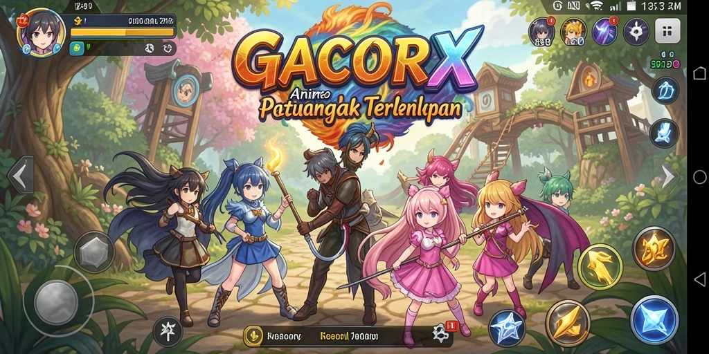 Screenshot GACORX menampilkan aksi seru dalam permainan anime.