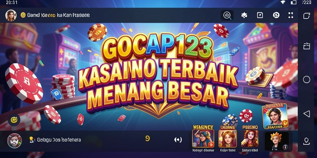 Tampilan gameplay GOCAP123 menampilkan suasana Kasino yang menyenangkan.