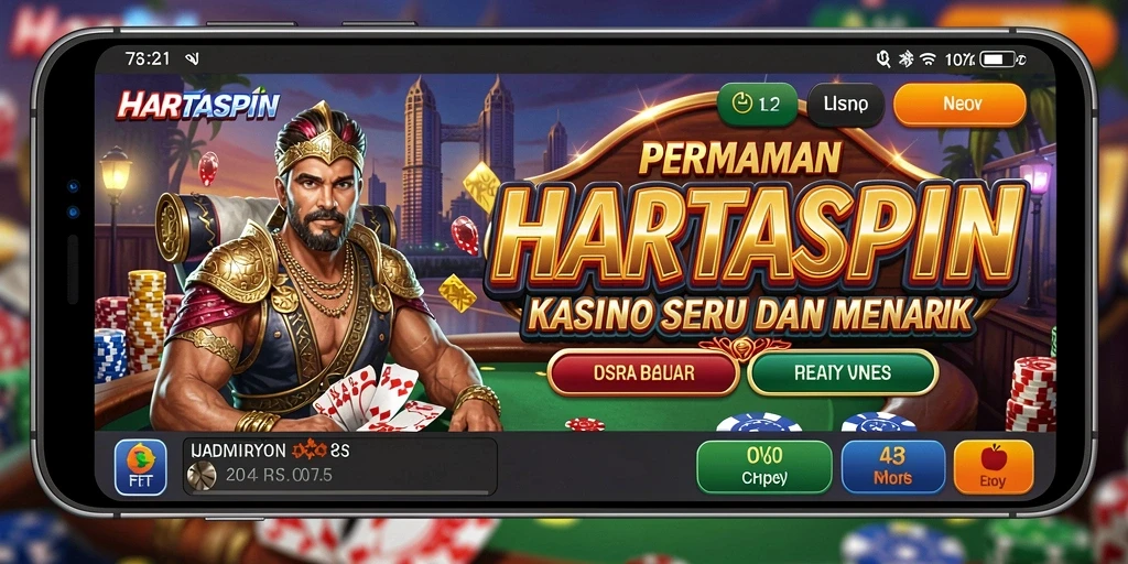 Tampilan menarik dari permainan kasino di HARTASPIN.