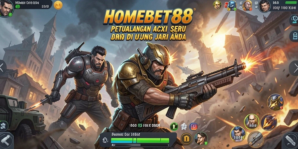 Tampilan gameplay seru di HOMEBET88 dengan aksi mendebarkan.