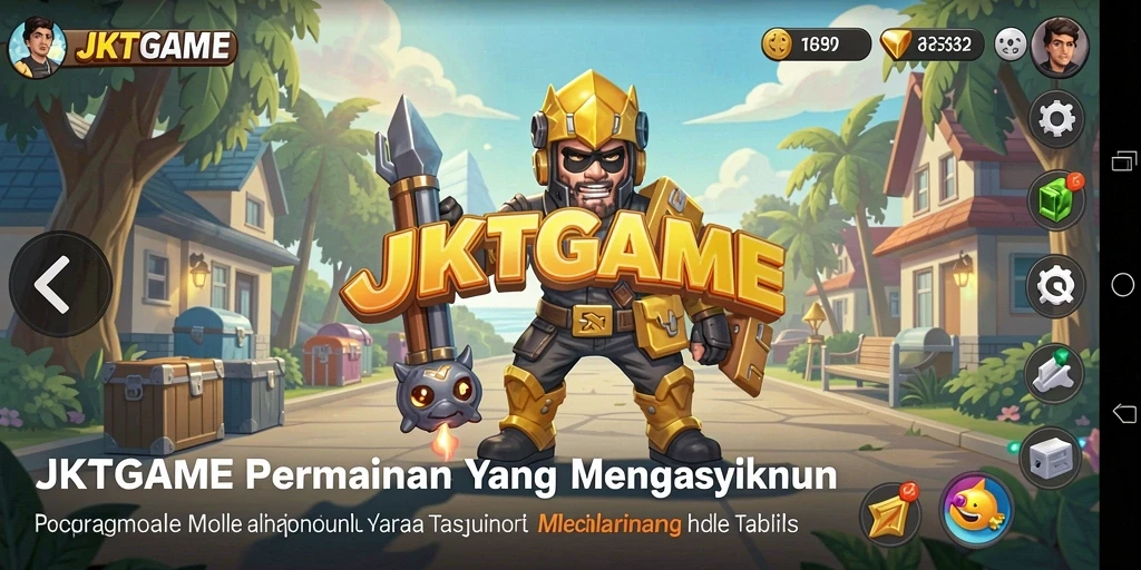 Tampilan gameplay JKTGAME yang menarik saat mengelola sumber daya.