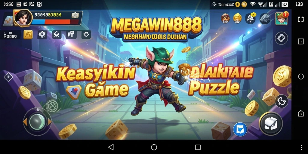 Screenshot gameplay MEGAWIN888 yang menampilkan keseruan permainan Puzzle.