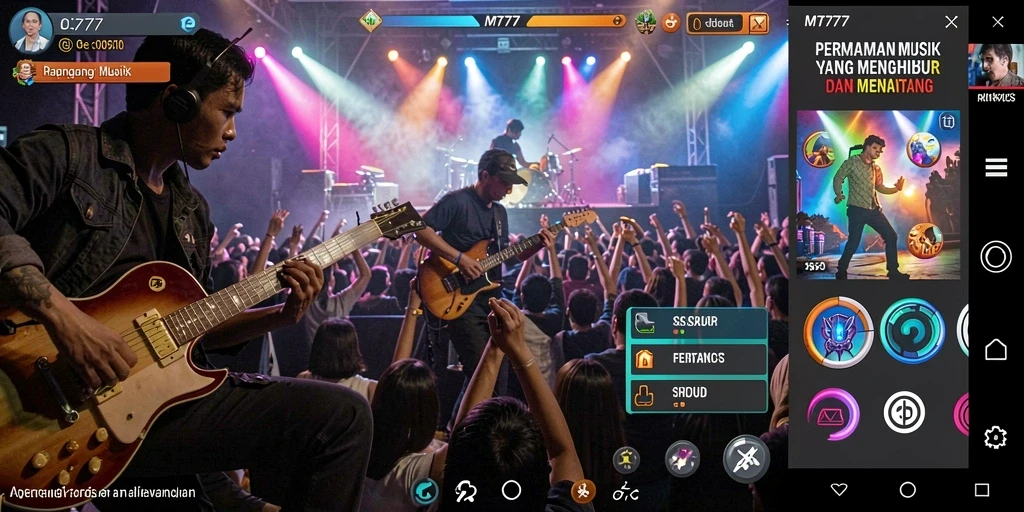 Screenshot gameplay MT777 menunjukkan pemain menikmati pengalaman musik yang menarik.