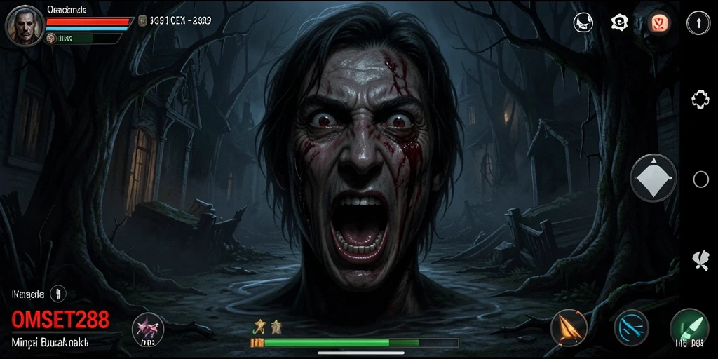 Menggambarkan gameplay OMSET288 yang penuh ketegangan dan kengerian.