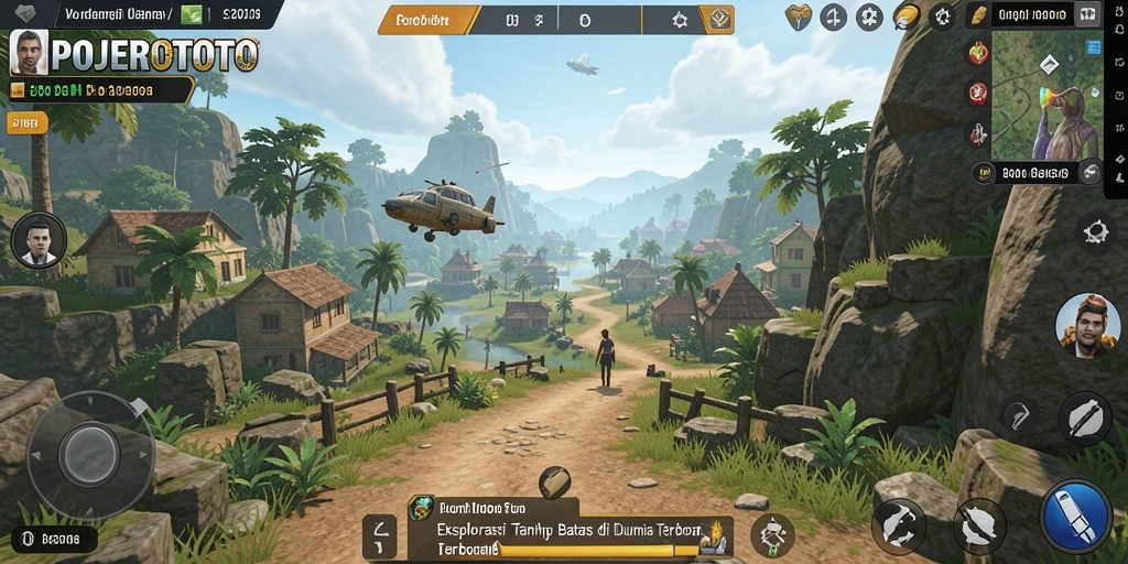 Gameplay POJEROTOTO menampilkan petualangan seru di dunia terbuka.