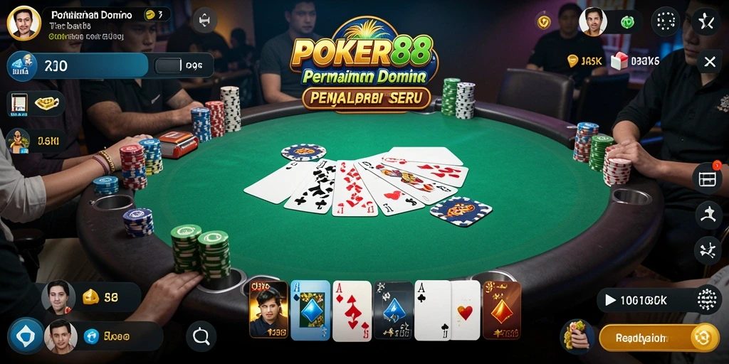 Tampilan gameplay seru di POKER88 dengan berbagai fitur menarik.