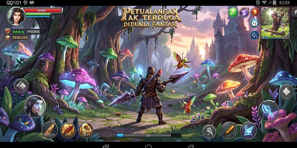 Screenshot gameplay QQ1221 menampilkan petualangan menakjubkan dengan grafis yang memukau.