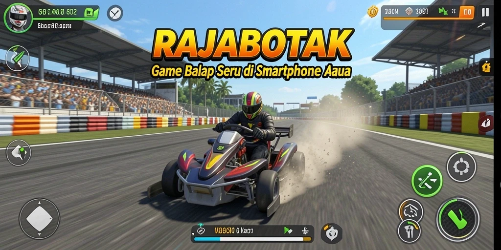 Tampilan menegangkan gameplay RAJABOTAK saat balapan.
