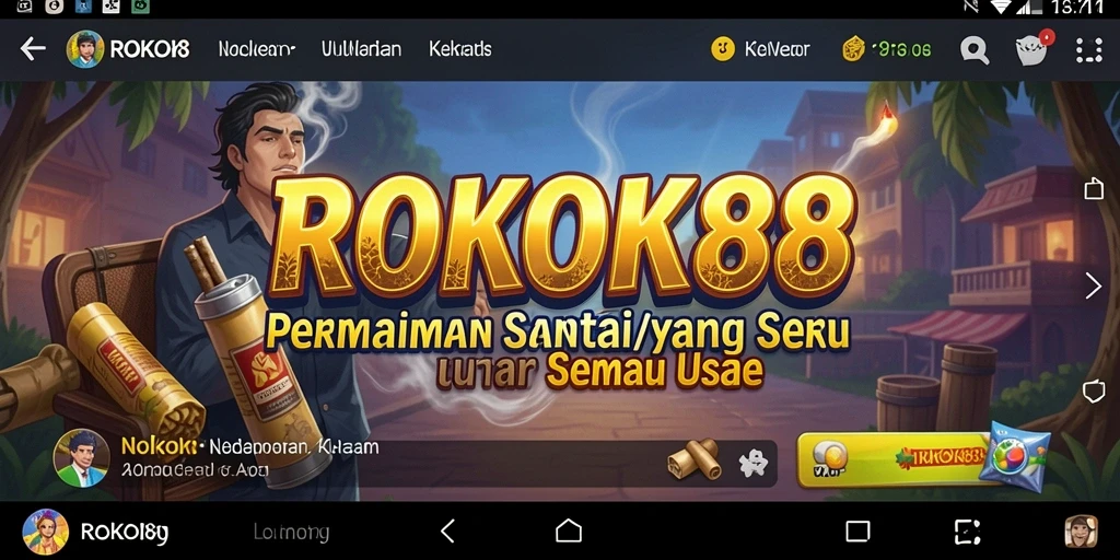 Screenshot ROKOK88 menampilkan gameplay santai yang menarik dan menghibur.