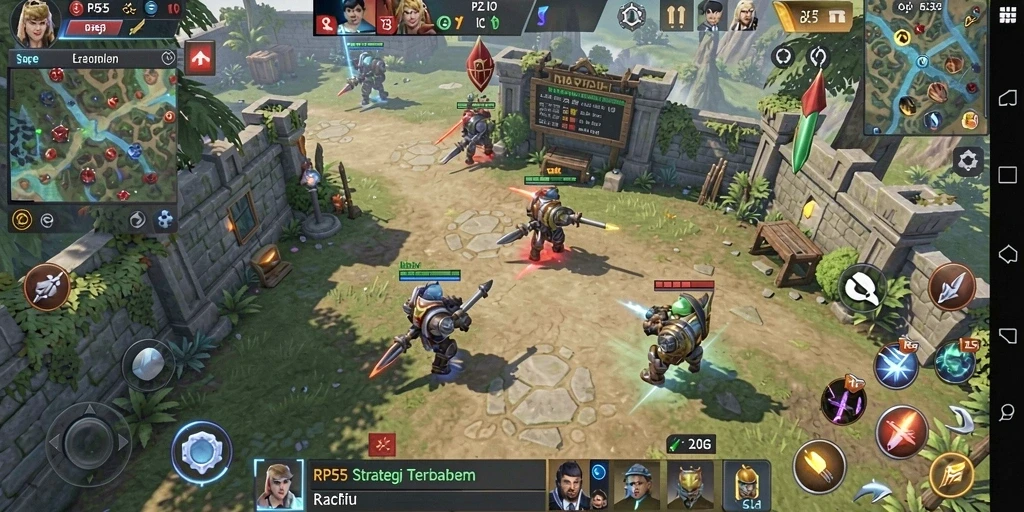 Tampilan gameplay menarik dari RP55 dengan strategi yang mendalam.