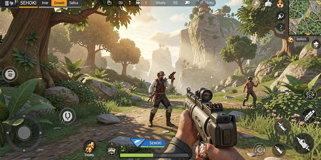 Tampilan gameplay SEHOKI yang mendebarkan dan penuh aksi.
