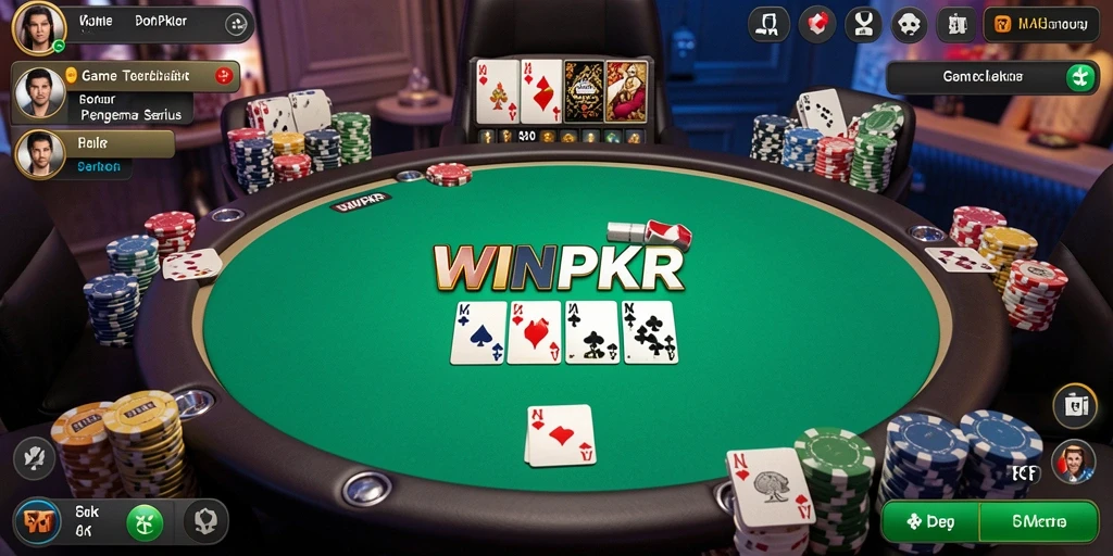 Tampilan gameplay Poker yang seru di WINPKR.
